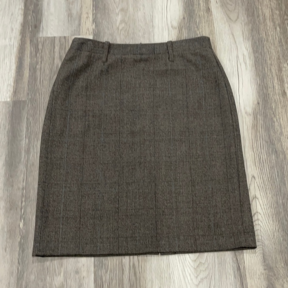 CABi brown plaid pencil skirt size 10